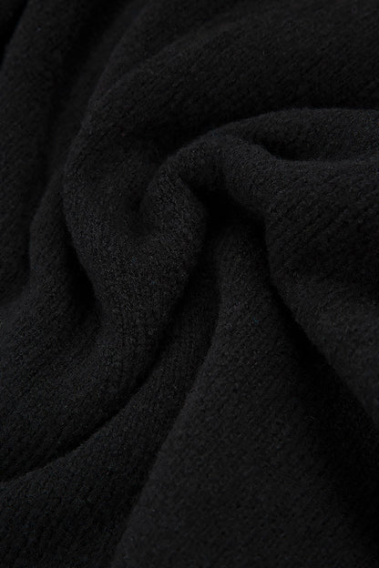Loose Black Wool Dress 6