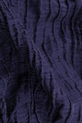 Loose Boxy Crinkled Royal Purple Silk Linen Blouse 5