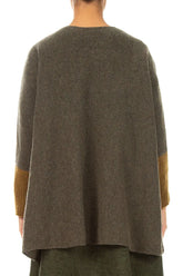 Loose Boxy Khaki Mustard Wool Cardigan 2
