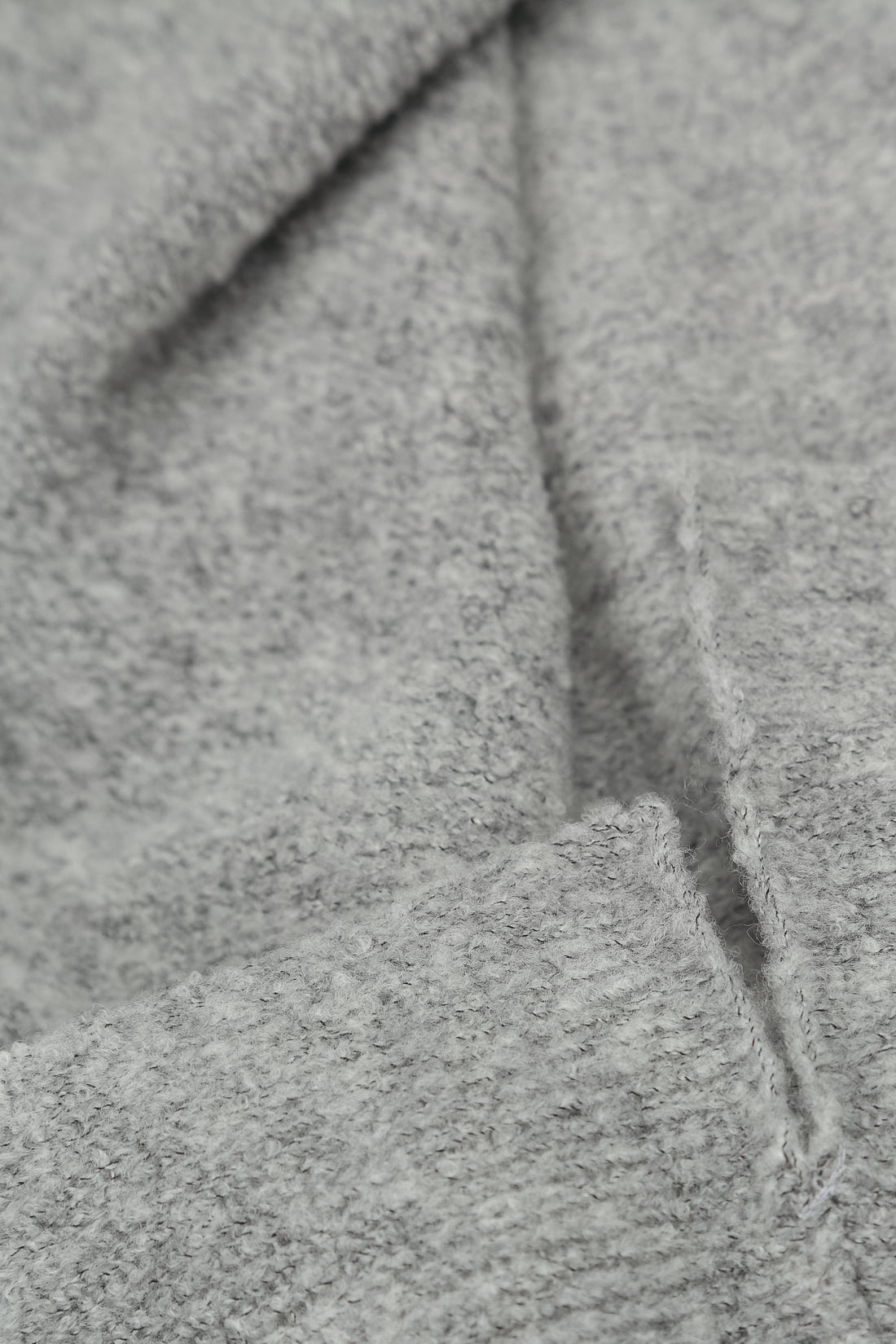 Loose Boxy Light Grey Wool Cardigan 5