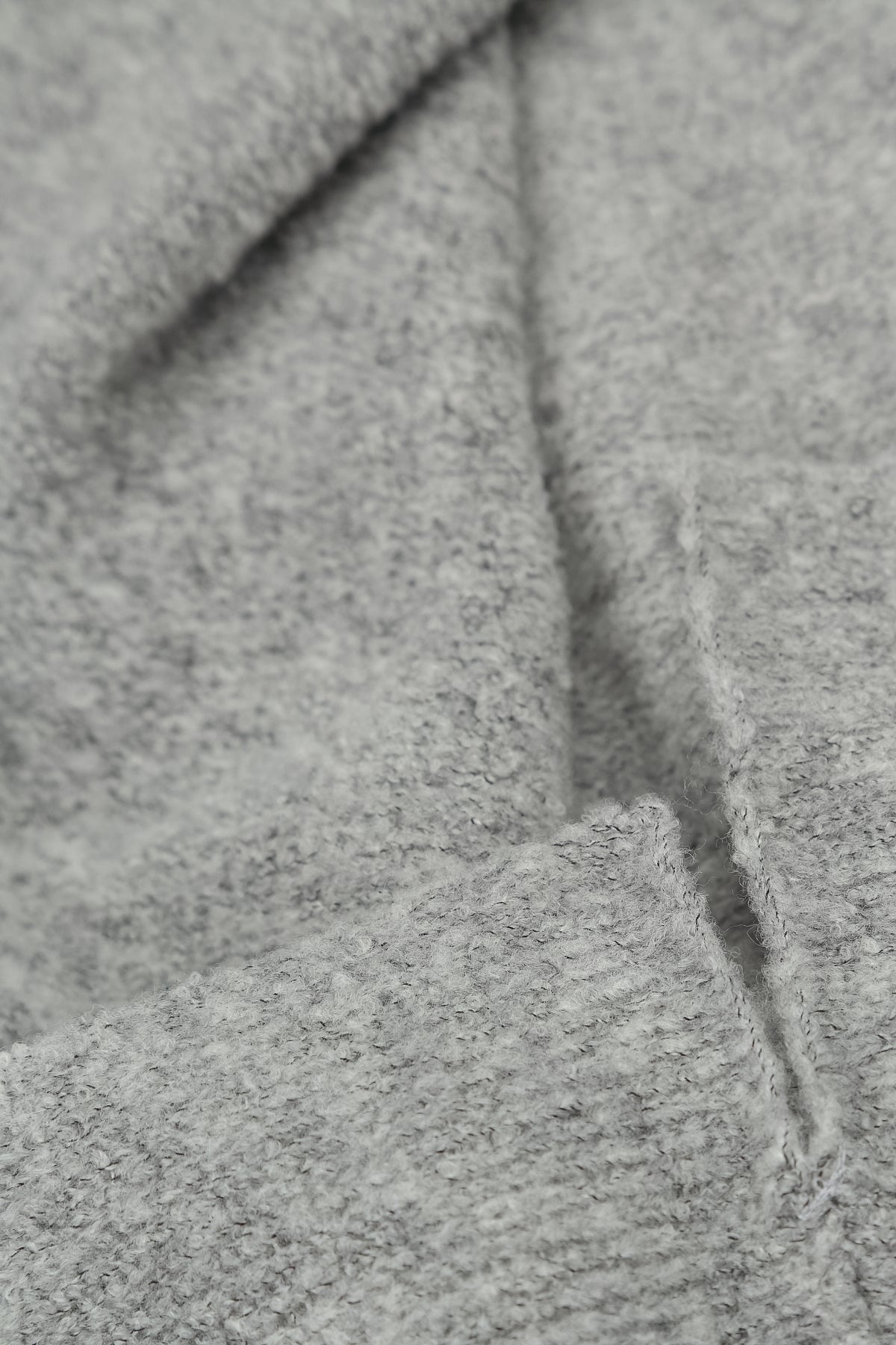 Loose Boxy Light Grey Wool Cardigan