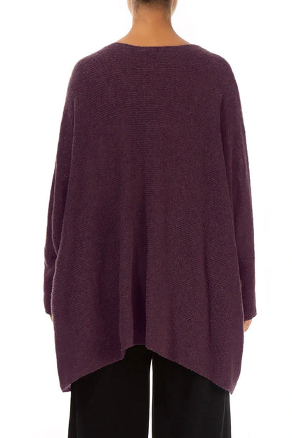 Loose Boxy Mulberry Wool Cardigan