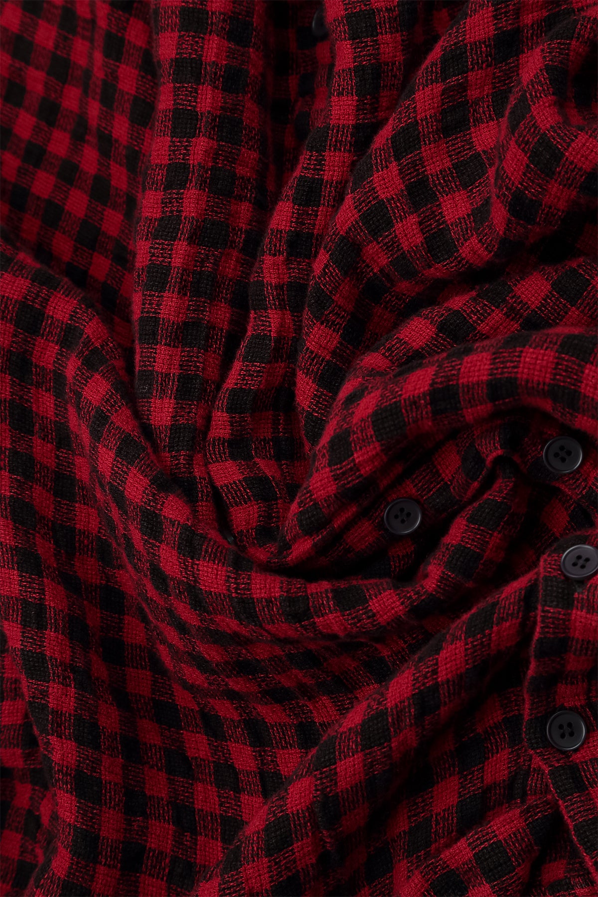 Pantalon ample en lin à carreaux rouges