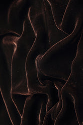 Loose Chocolate Silk Velvet Trousers 4