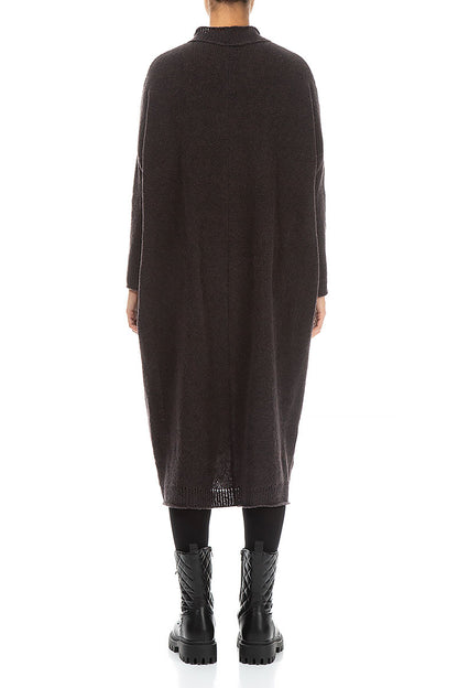 Loose Chocolate Wool Dress 2