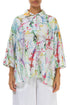 Loose Colour Splash Linen Shirt 1