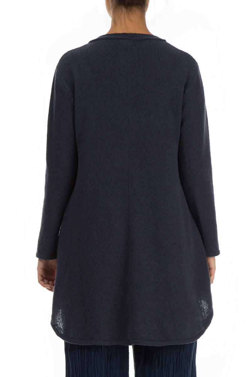 Loose Cosy Dark Navy Wool Sweater 2