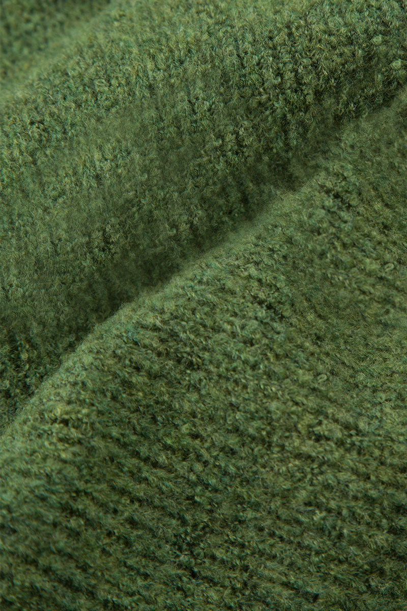 Loose Cosy Dark Sage Wool Sweater 5