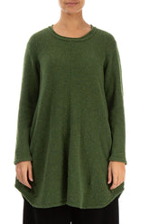 Loose Cosy Dark Sage Wool Sweater 1