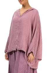 Loose Crinkled Rose Silk Hemp Jacket 3