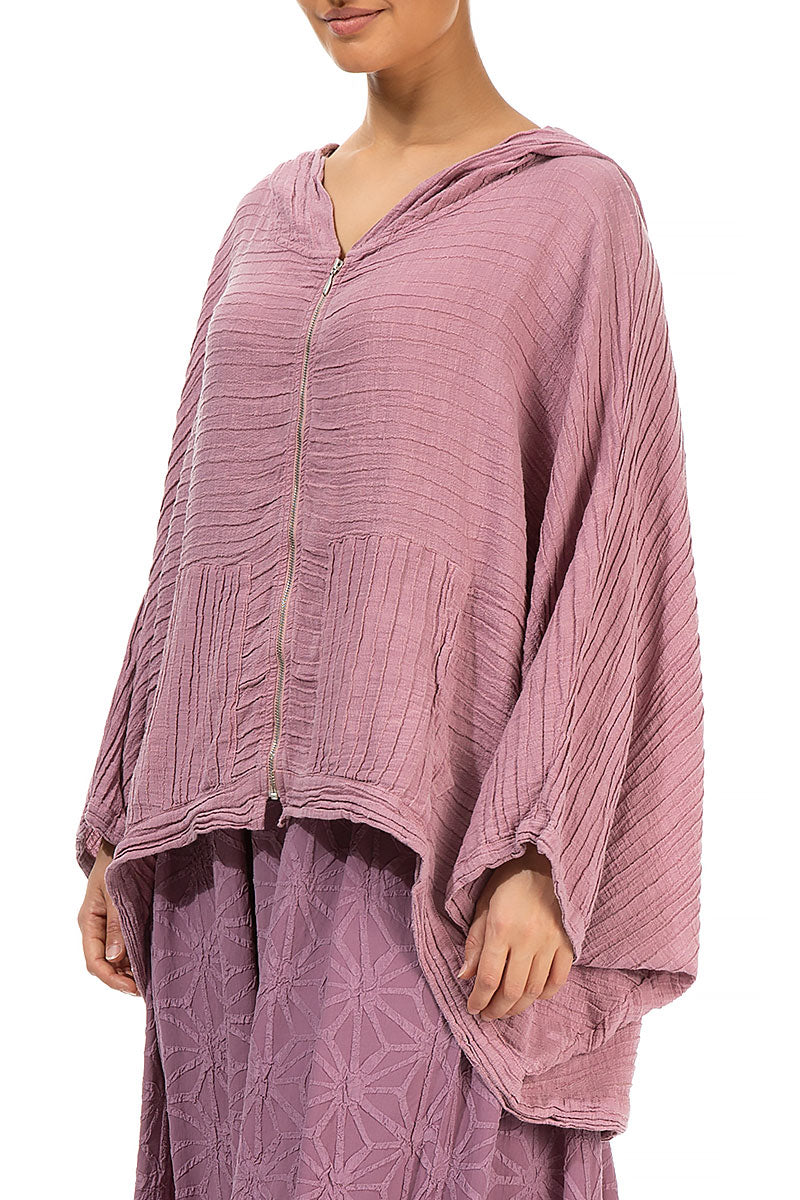 Loose Crinkled Rose Silk Hemp Jacket 3