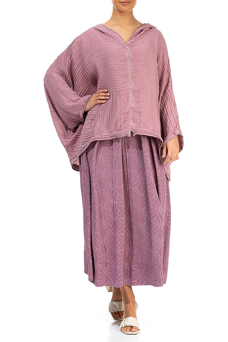 Loose Crinkled Rose Silk Hemp Jacket 4