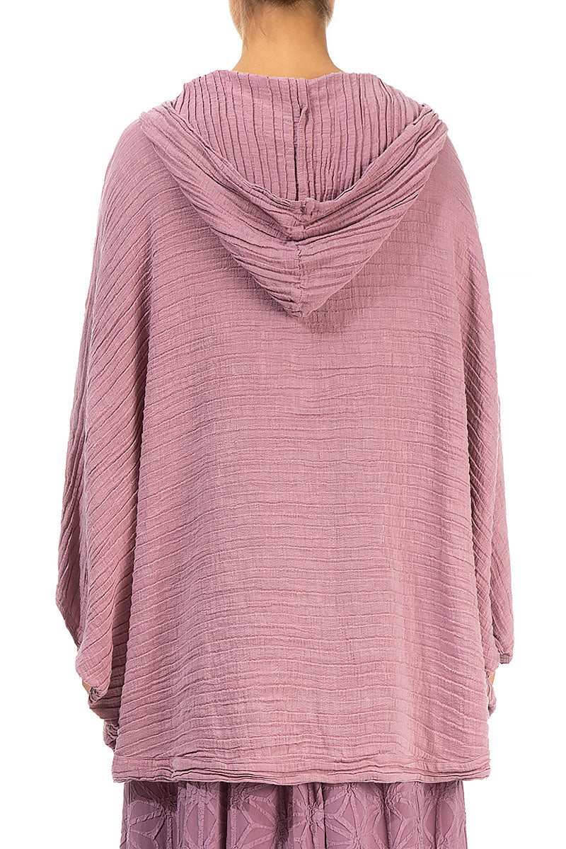 Loose Crinkled Rose Silk Hemp Jacket 2