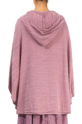 Loose Crinkled Rose Silk Hemp Jacket 2