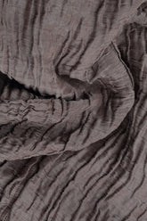 Loose Crinkled Truffle Silk Linen Shirt 5