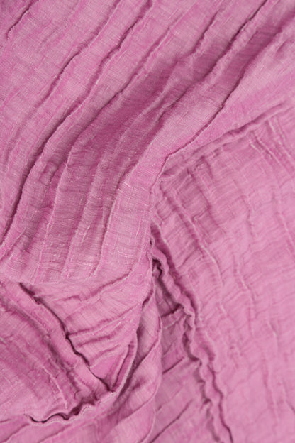 Loose Crinkled Wild Berry Silk Tunic 5