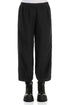 Loose Cropped Black Linen Trousers 1