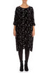 Loose Devoré Bubbles Black Silk Velvet Dress 1
