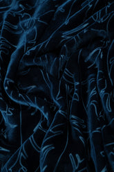 Loose Devoré Feather Azure Silk Velvet Tunic 5