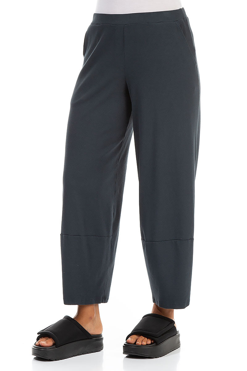 Loose Graphite Cotton Trousers 3