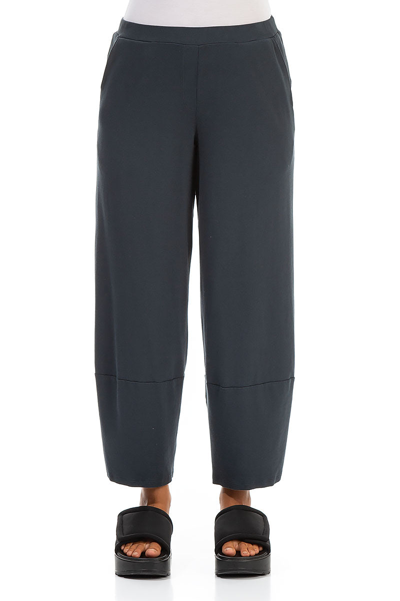 Loose Graphite Cotton Trousers 1