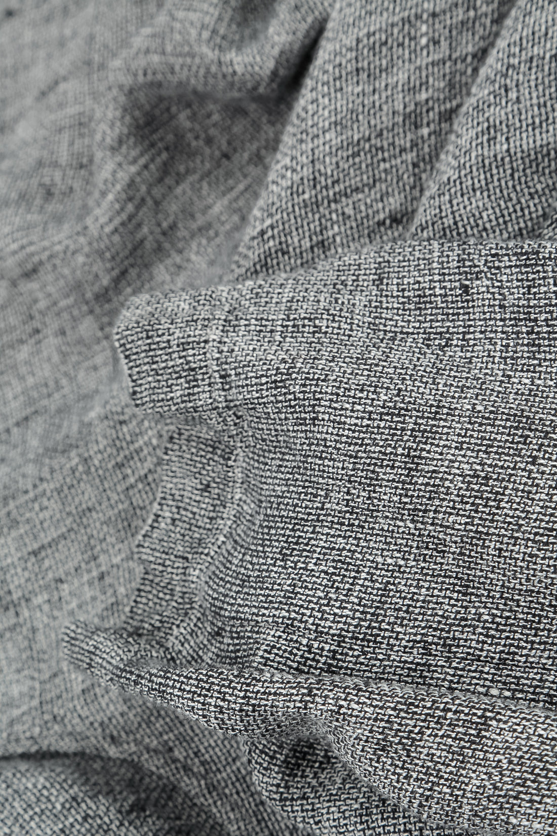 Loose Grey Mélange Linen Blouse 6