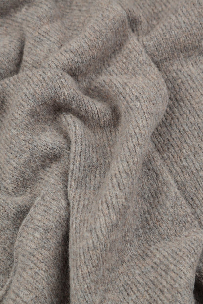 Loose Light Brown Knitted Wool Dress 5