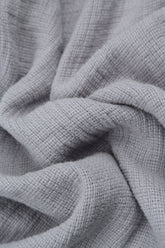 Loose Lilac Grey Textured Linen Shirt 5