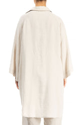 Loose Longer Back Natural Linen Shirt 2