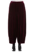 Loose Magenta Silk Velvet Trousers 1