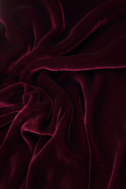 Loose Magenta Silk Velvet Trousers 4
