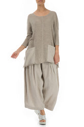 Loose Natural Linen Trousers 4