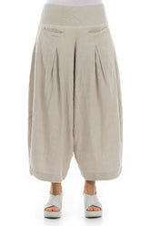 Loose Natural Linen Trousers 1