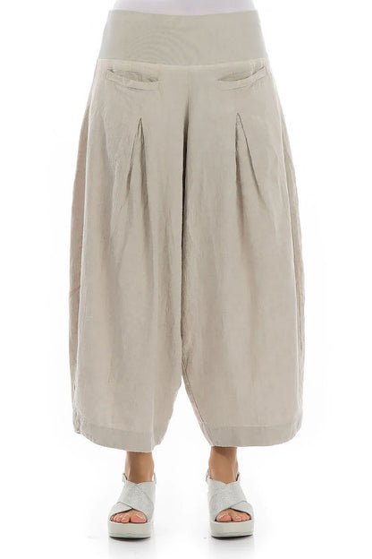 Loose Natural Linen Trousers 1