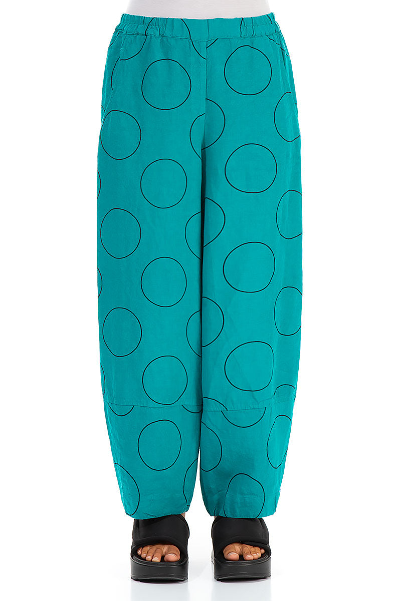 Pantalon ample en Lin Ocean Bubbles