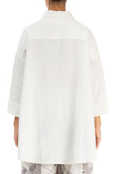 Loose Off White Linen Shirt 2