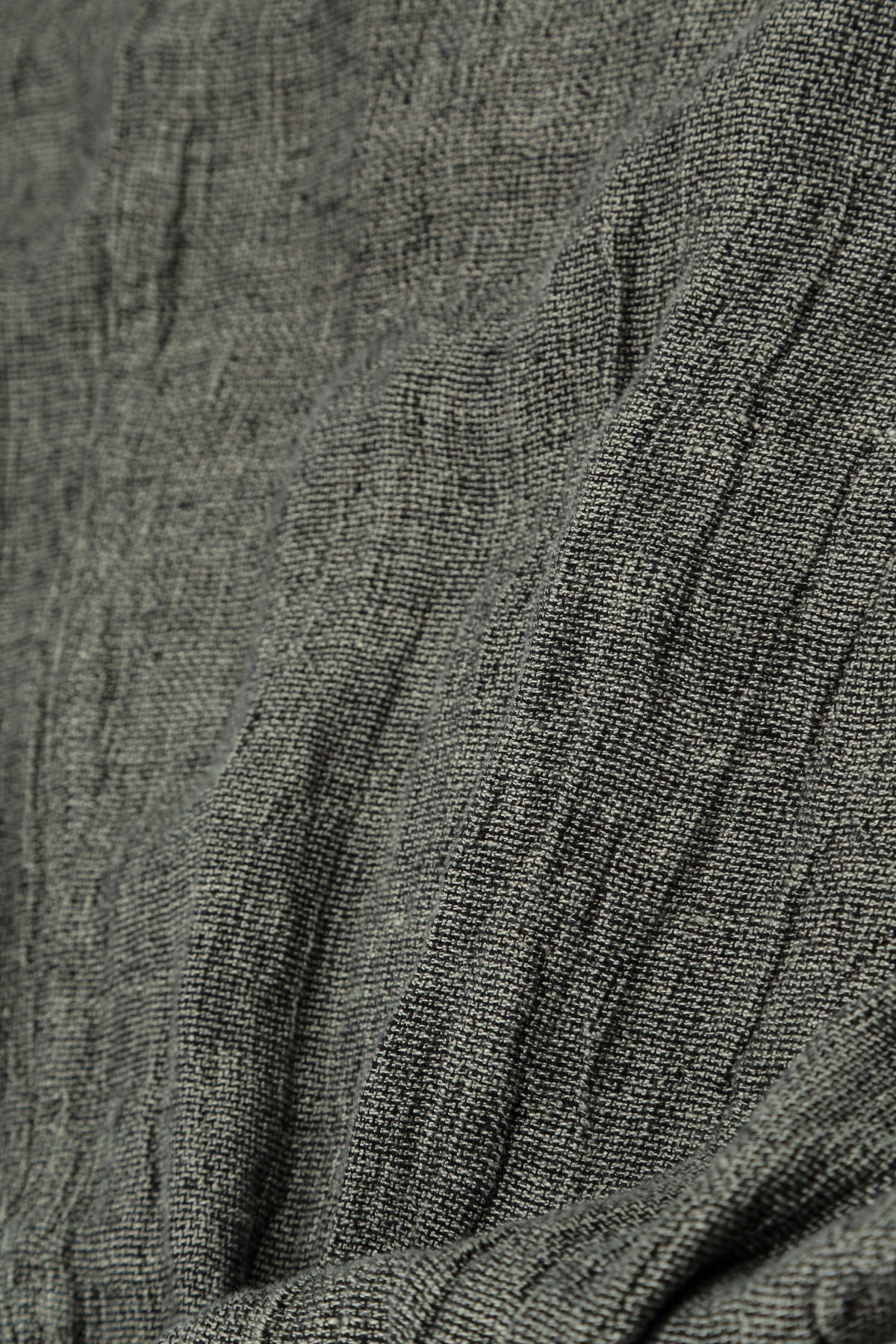 Loose Olive Grey Mélange Linen Trousers