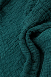 Loose Peacock Textured Linen Blouse 5