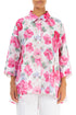 Loose Peony Blossom Linen Shirt 1