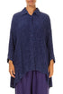 Loose Purple Crinkled Silk Shirt 1