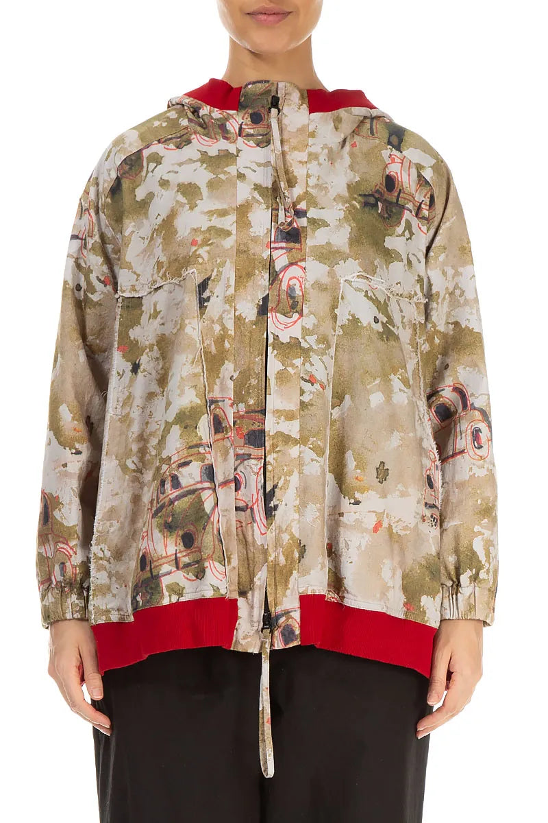 Lockere Retro-Baumwolljacke