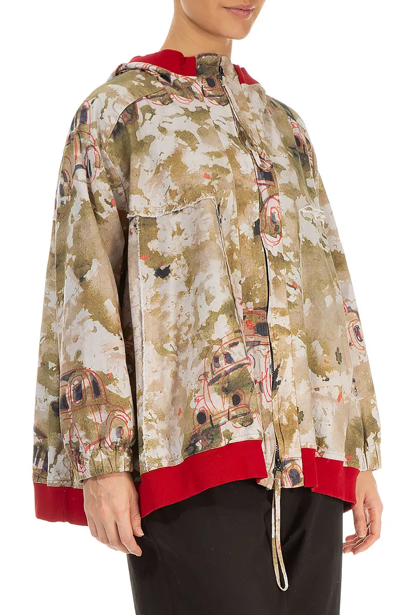 Lockere Retro-Baumwolljacke