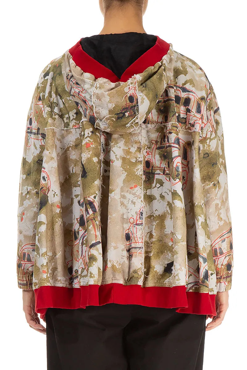 Lockere Retro-Baumwolljacke