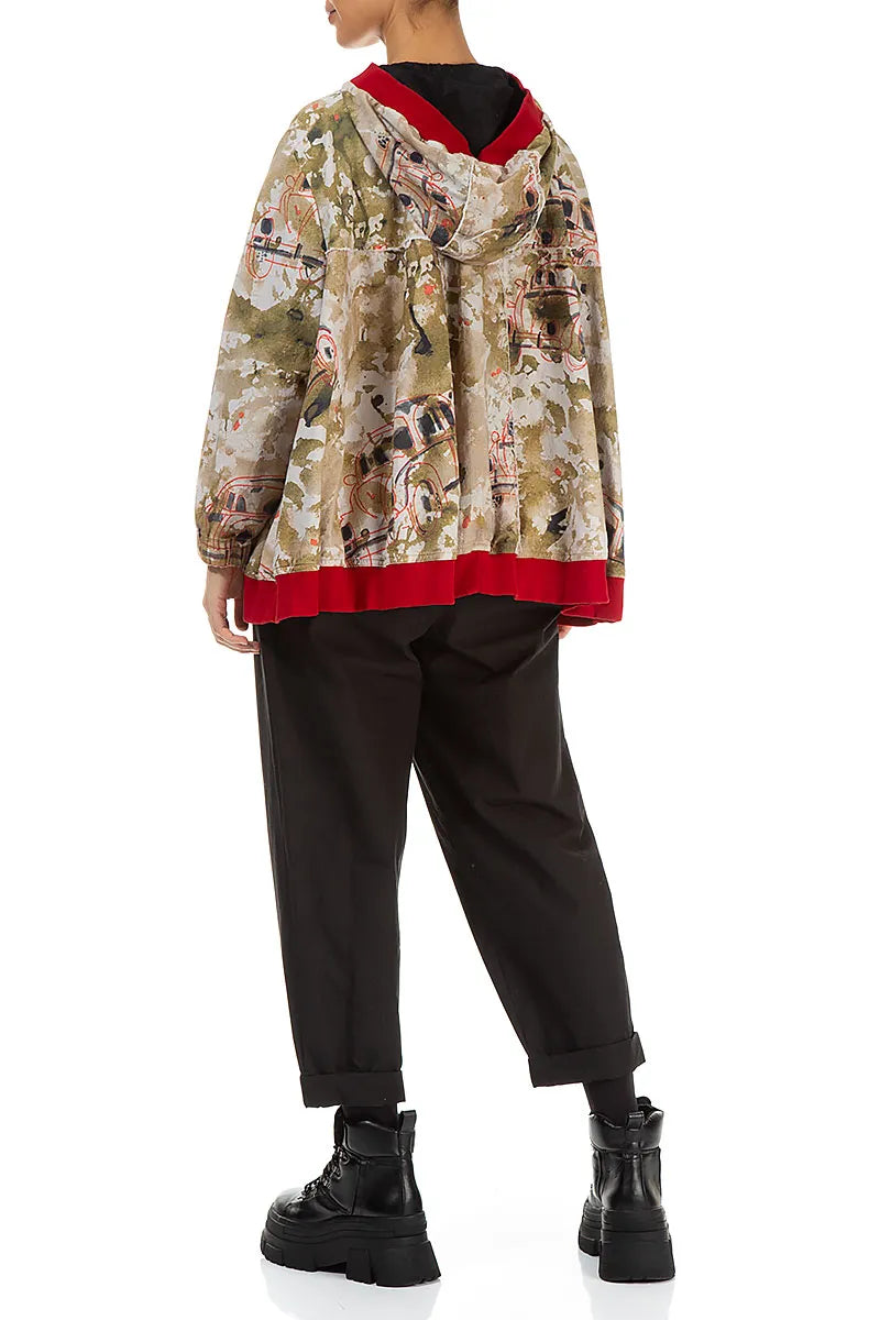 Lockere Retro-Baumwolljacke