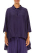 Loose Royal Purple Pure Silk Shirt 1