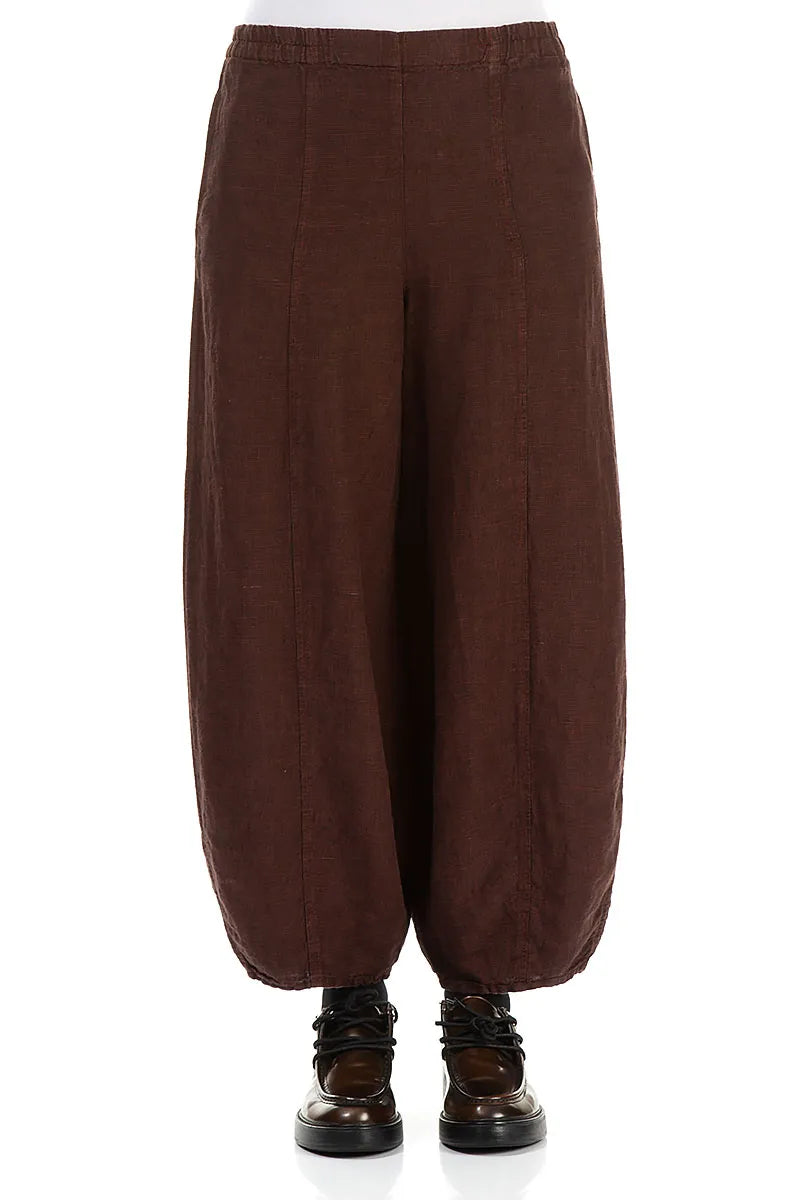 Loose Saffron Linen Trousers
