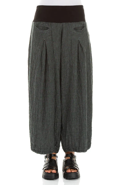 Pantalon ample en lin mélangé Sage