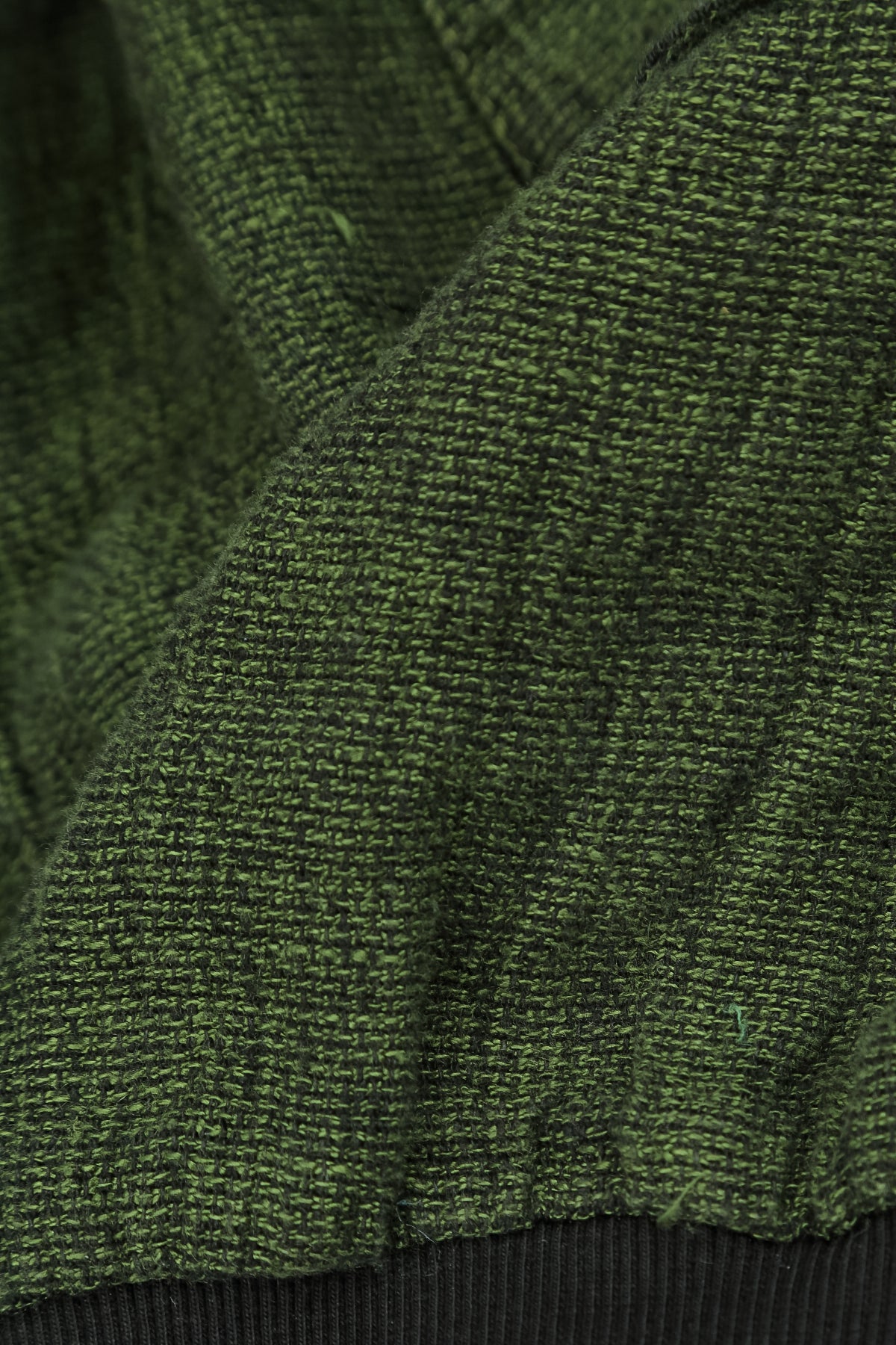 Loose Shamrock Green Mélange Linen Trousers