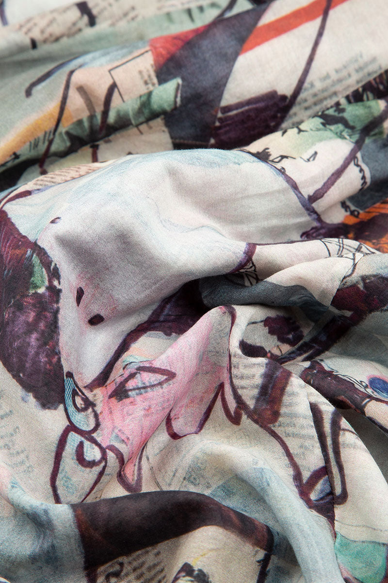 Single Pocket Artful Elements Silk Bamboo Dress