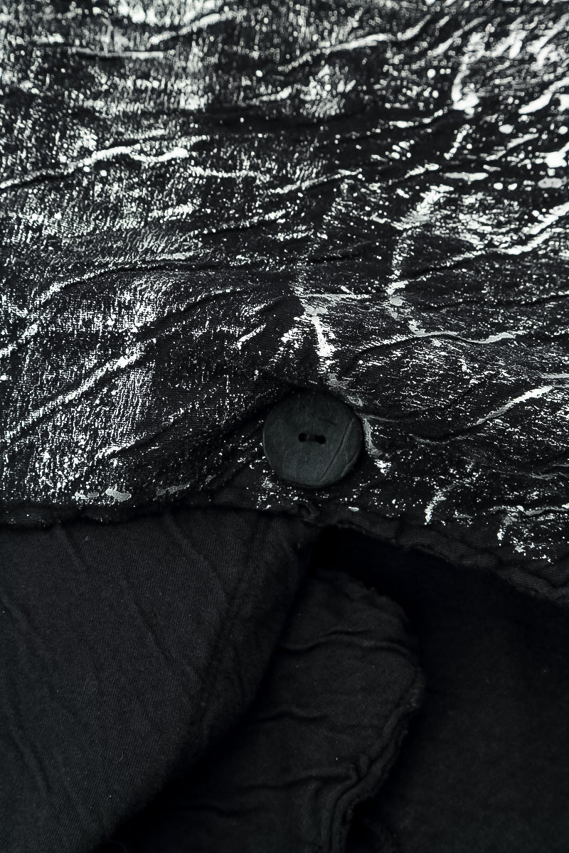 Loose Silver Metallic Grey Wavy Cotton Jacket 6